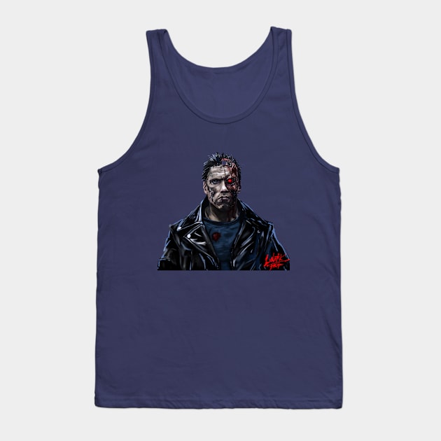 T-800 transparent design Tank Top by Art Of Lunatik